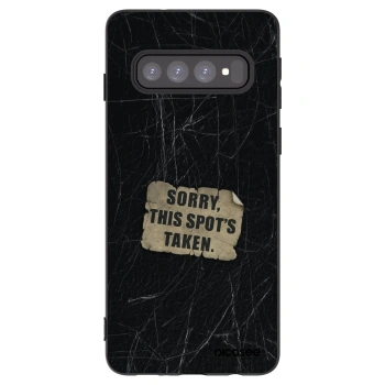 Picasee crna silikonska maskica za Samsung Galaxy S10 G973 - SORRY