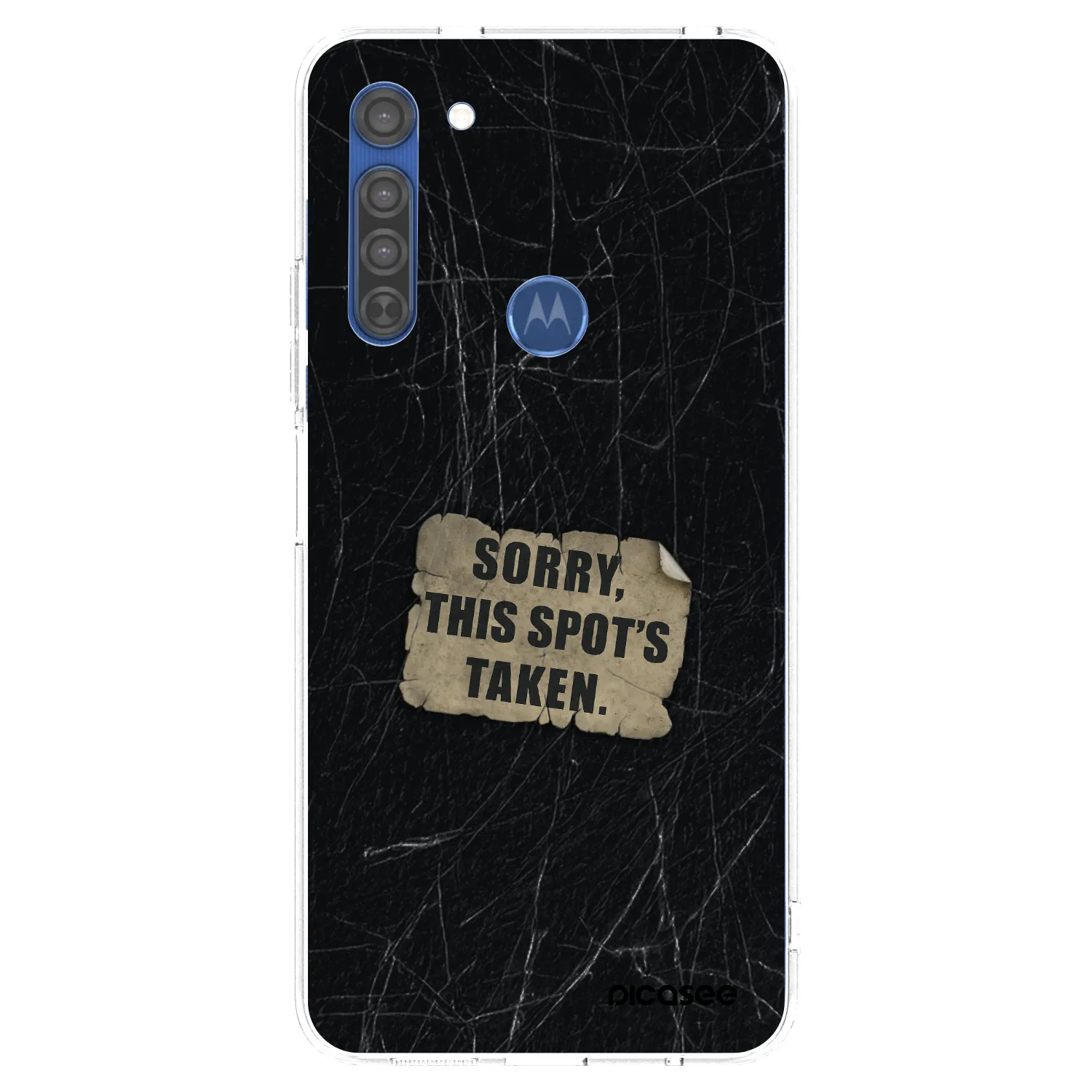 Picasee silikonska prozirna maskica za Motorola Moto G8 - SORRY