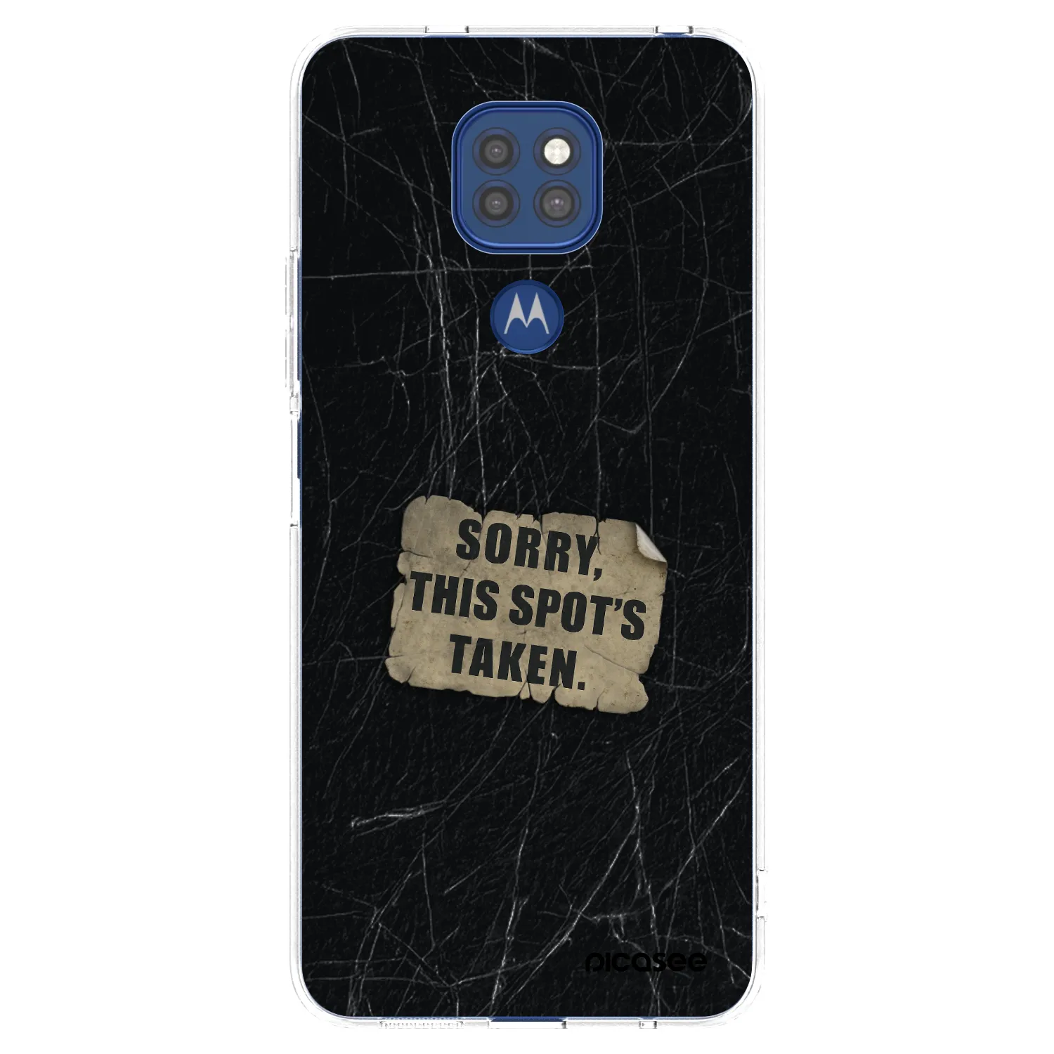 Picasee silikonska prozirna maskica za Motorola Moto G9 Play - SORRY