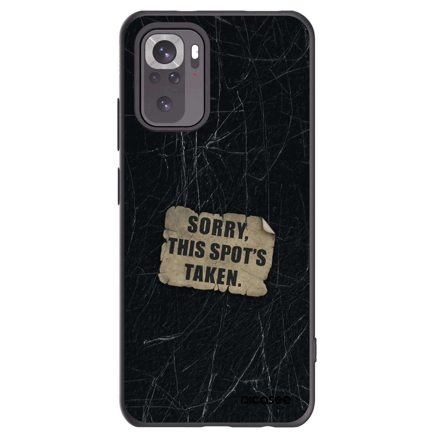 Picasee crna silikonska maskica za Xiaomi Redmi Note 10 - SORRY