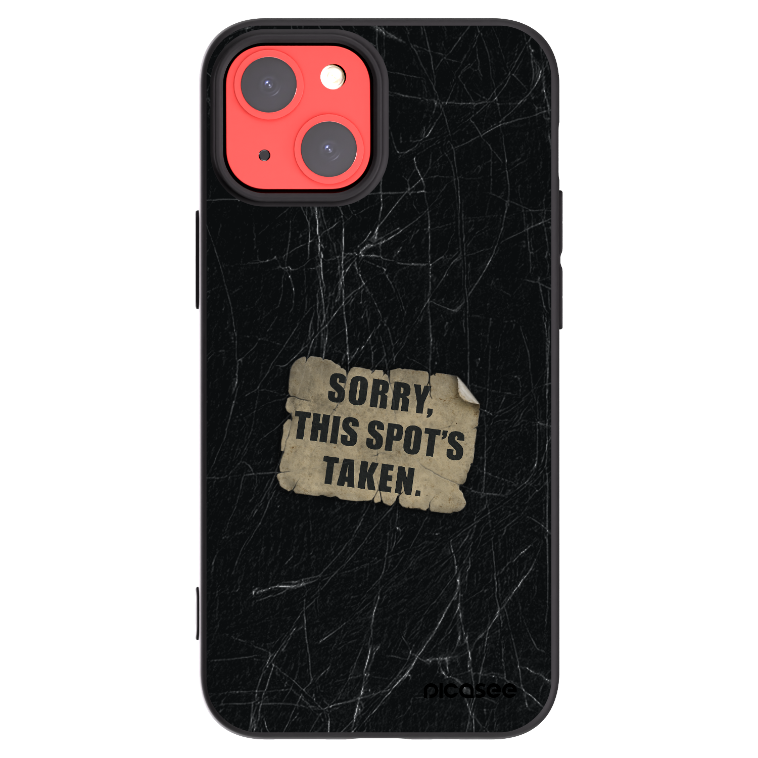 Picasee crna silikonska maskica za Apple iPhone 13 mini - SORRY