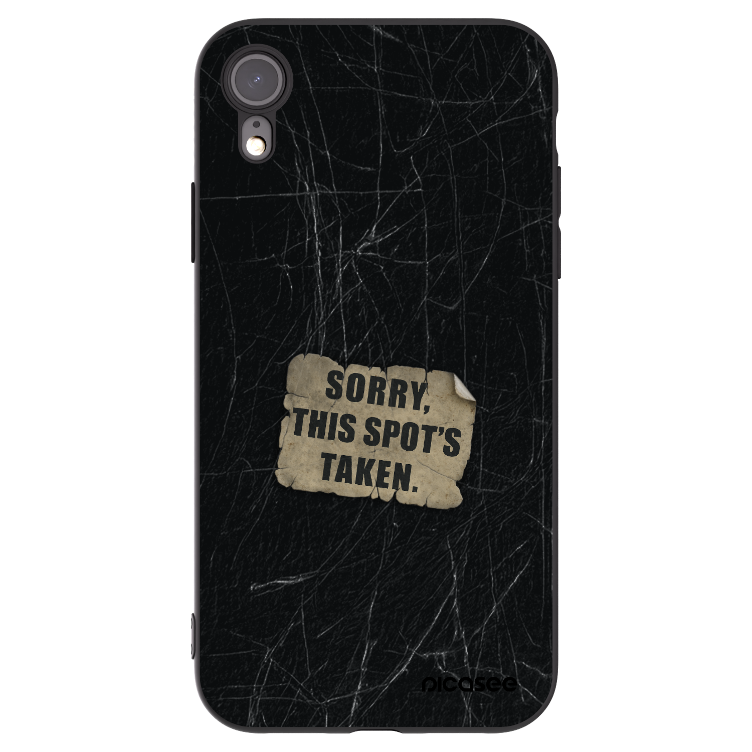 Picasee crna silikonska maskica za Apple iPhone XR - SORRY