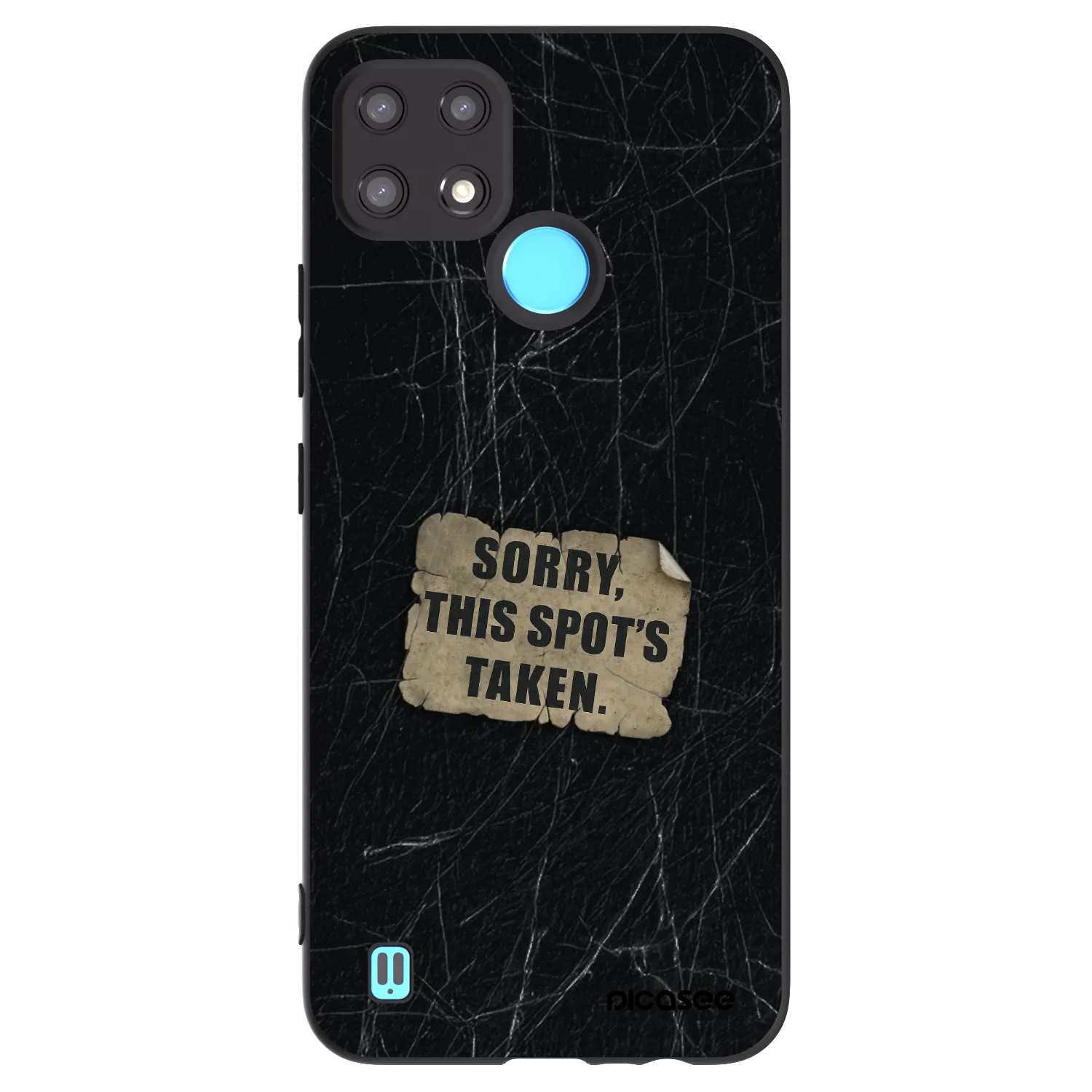 Picasee crna silikonska maskica za Realme C21 - SORRY