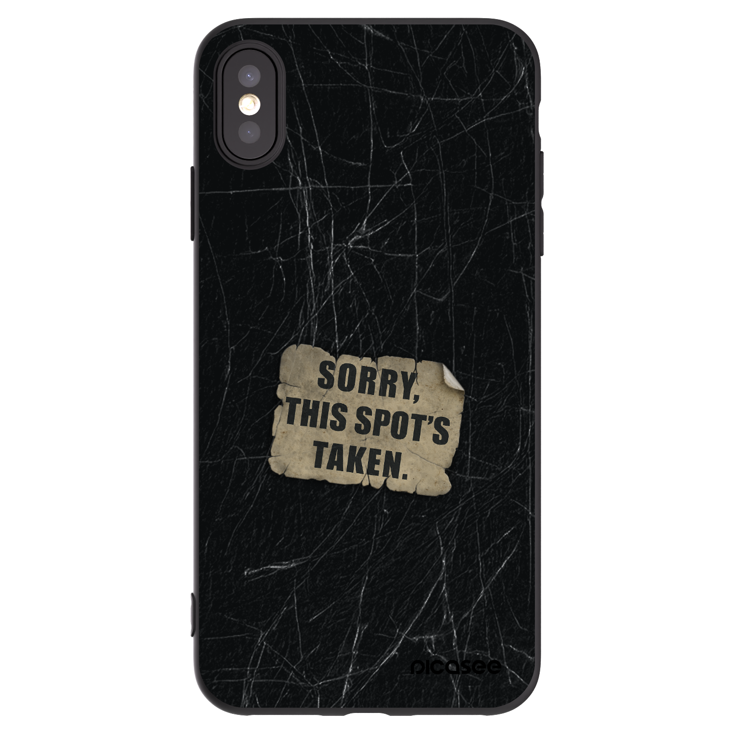 Picasee crna silikonska maskica za Apple iPhone XS Max - SORRY