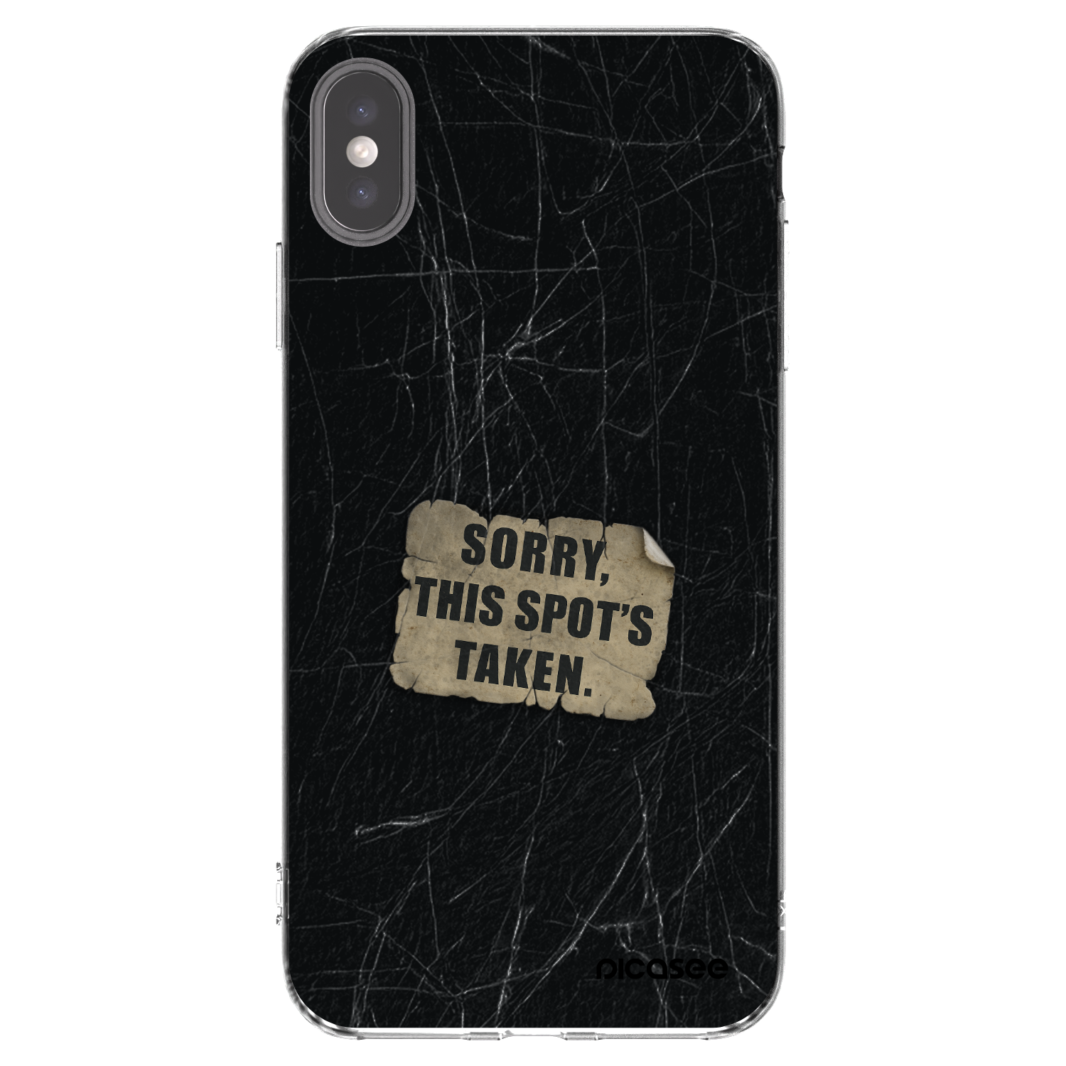 Picasee silikonska prozirna maskica za Apple iPhone XS Max - SORRY