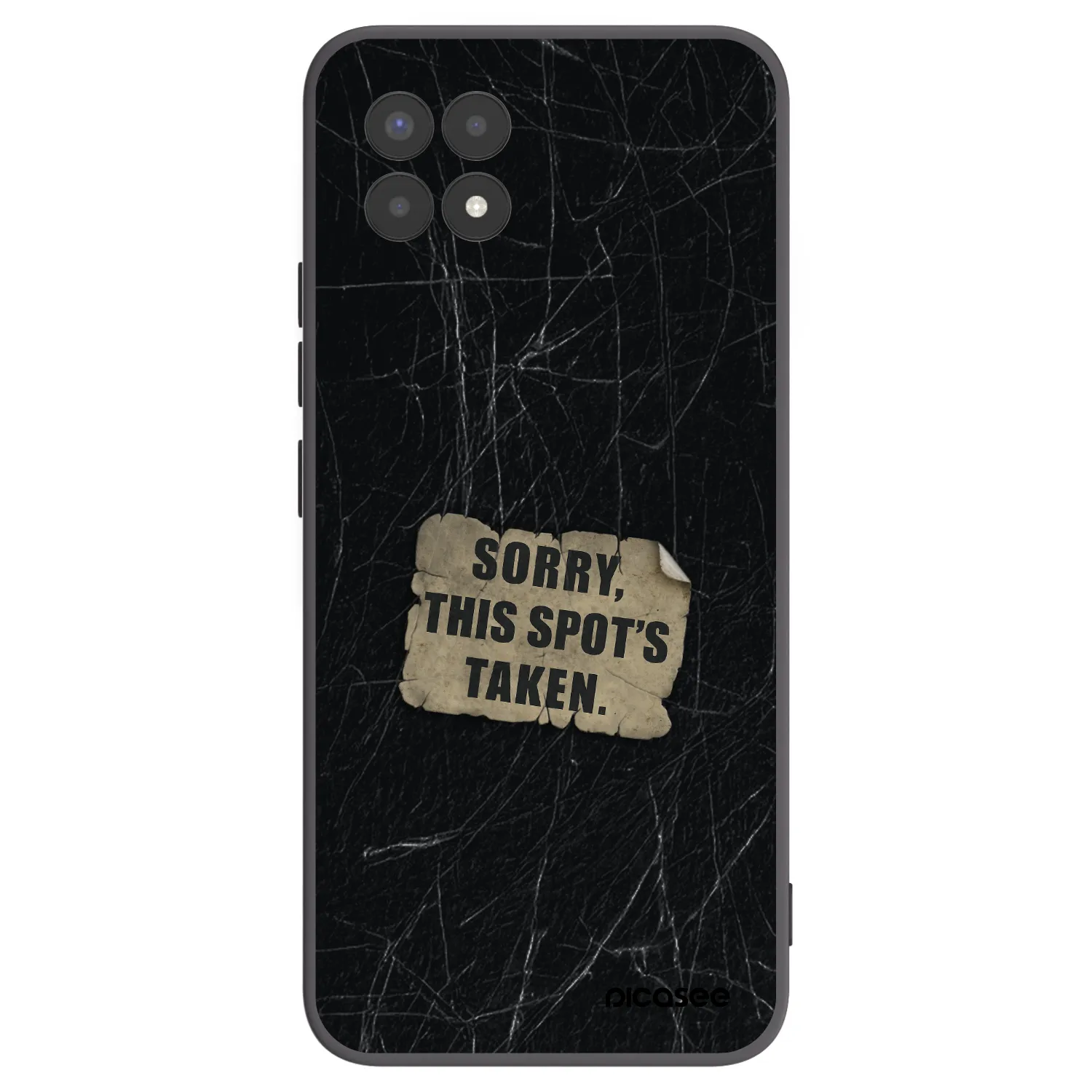 Picasee crna silikonska maskica za Realme 8i - SORRY