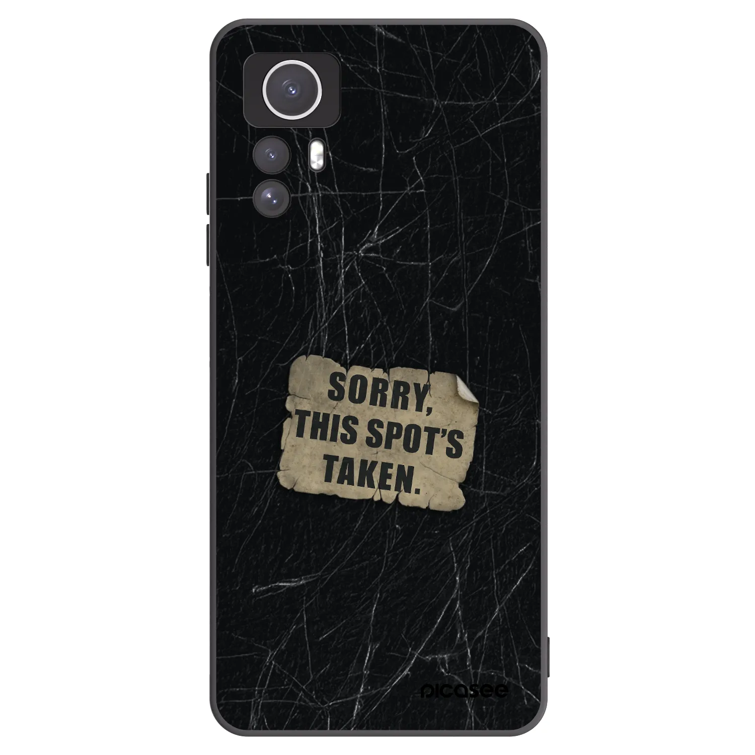 Picasee crna silikonska maskica za Xiaomi Redmi Note 12S - SORRY