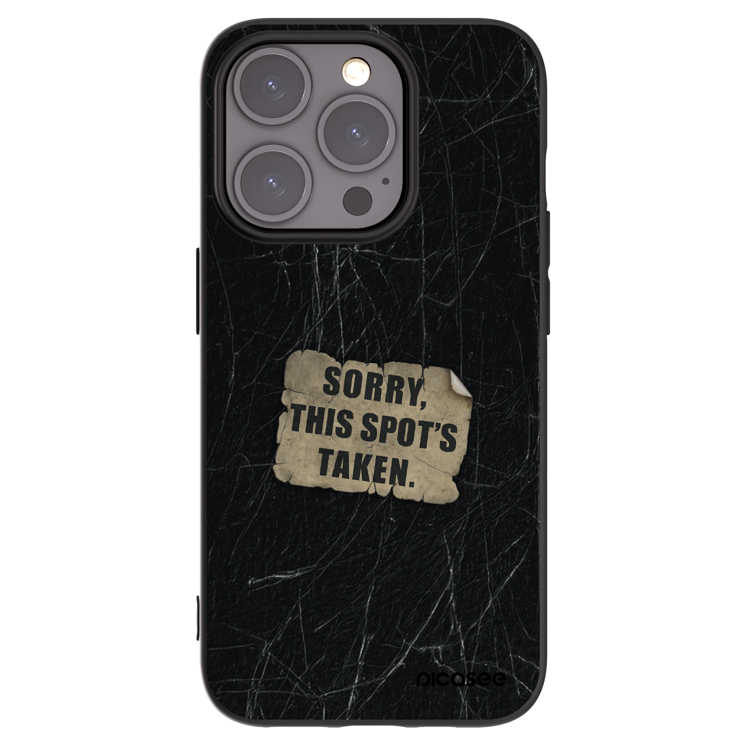 Picasee crna silikonska maskica za Apple iPhone 15 Pro - SORRY