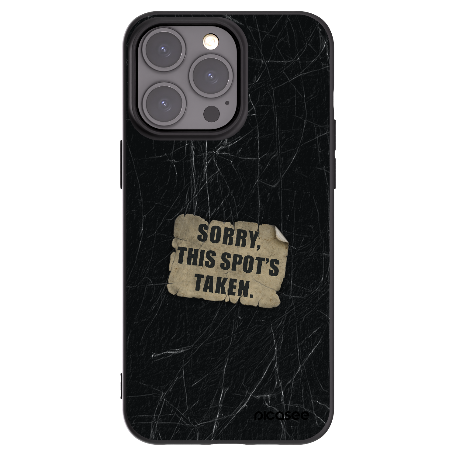 Picasee crna silikonska maskica za Apple iPhone 15 Pro Max - SORRY