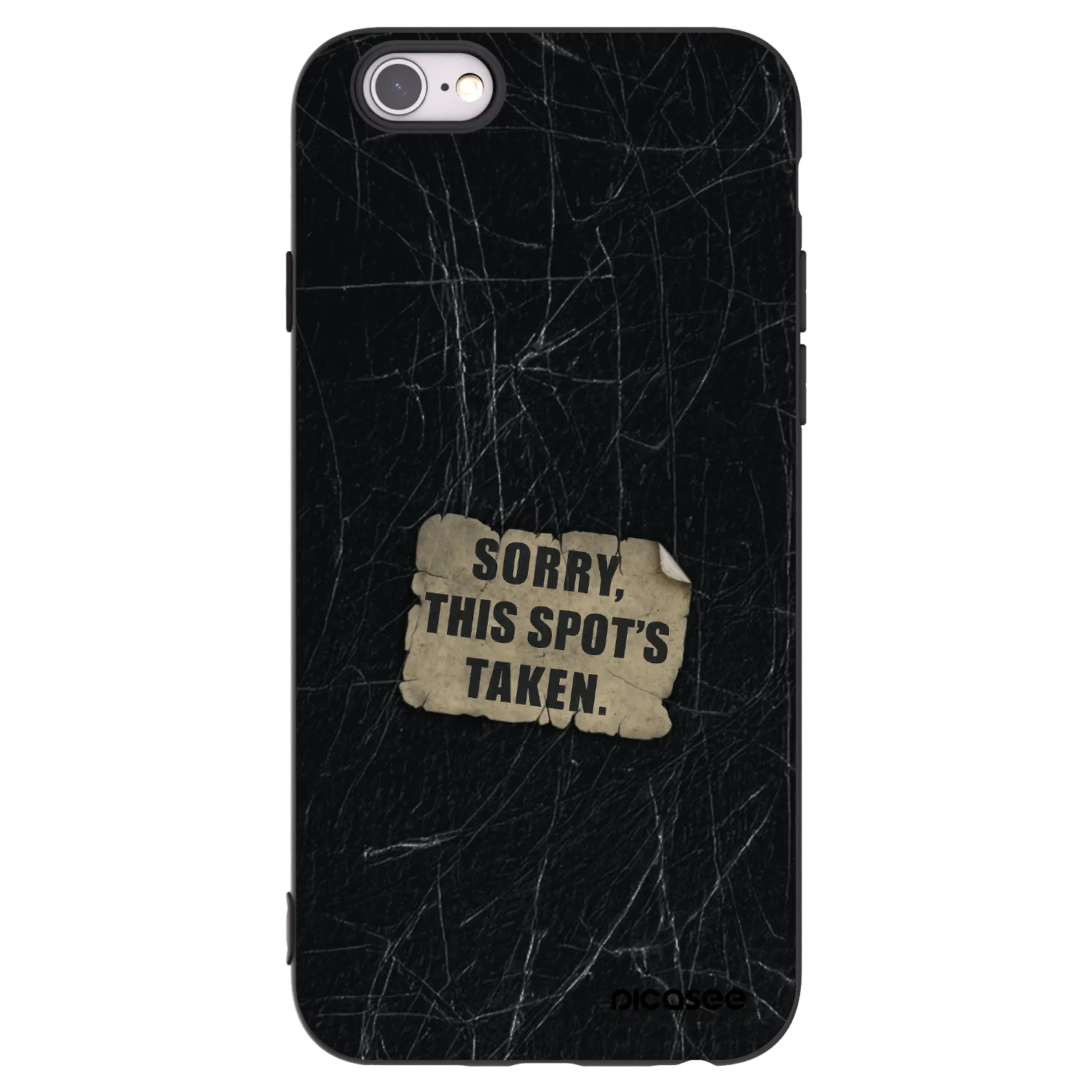 Picasee crna silikonska maskica za Apple iPhone 6/6S - SORRY