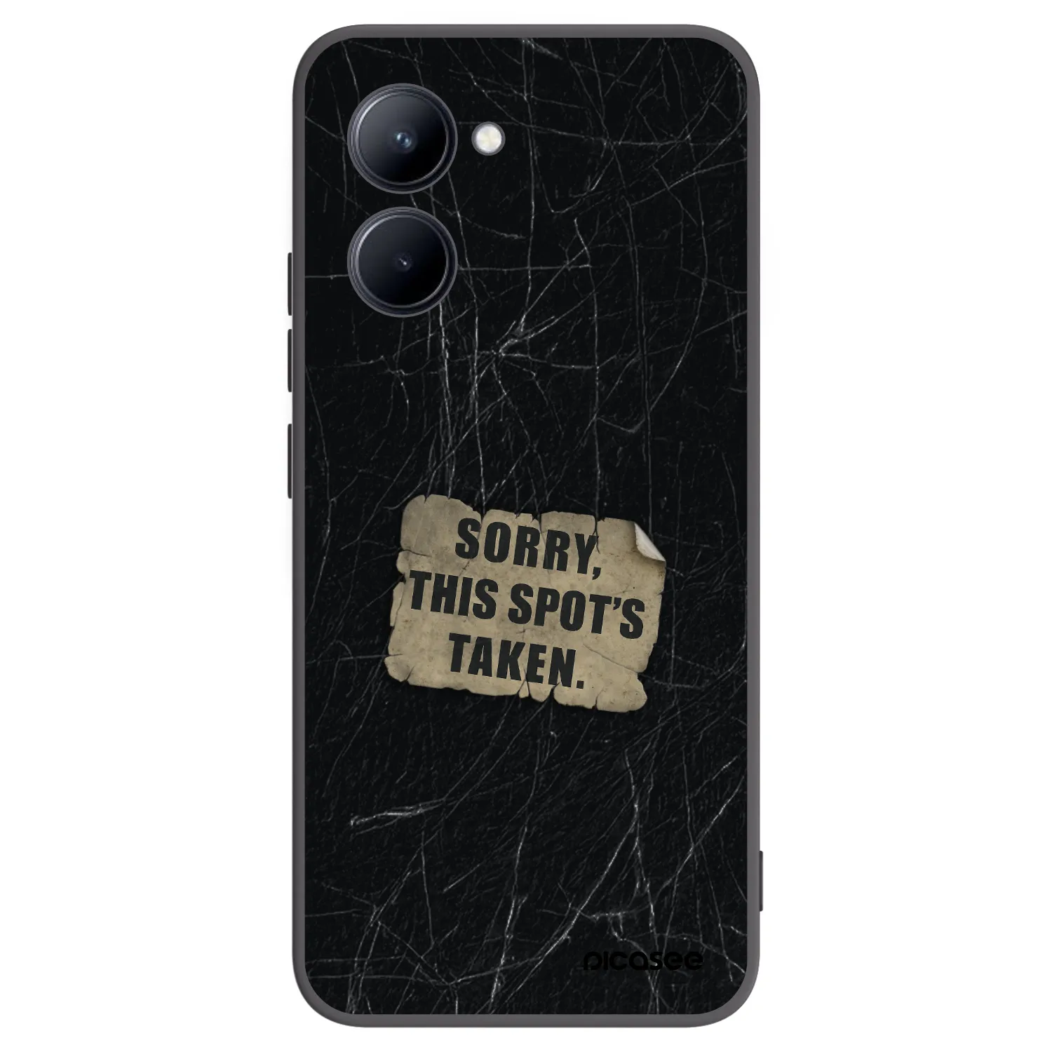 Picasee crna silikonska maskica za Realme C33 (2023) - SORRY