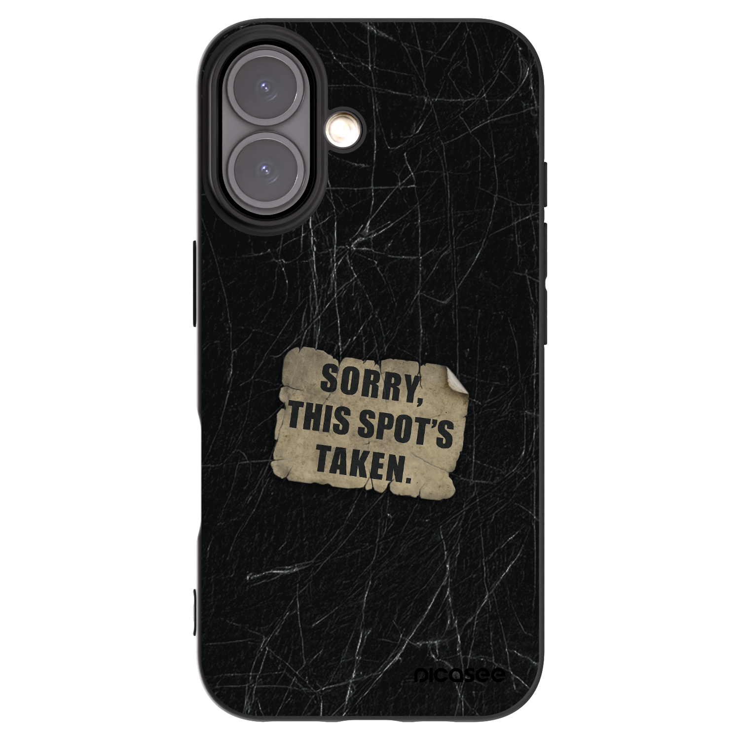 Picasee crna silikonska maskica za Apple iPhone 16 - SORRY