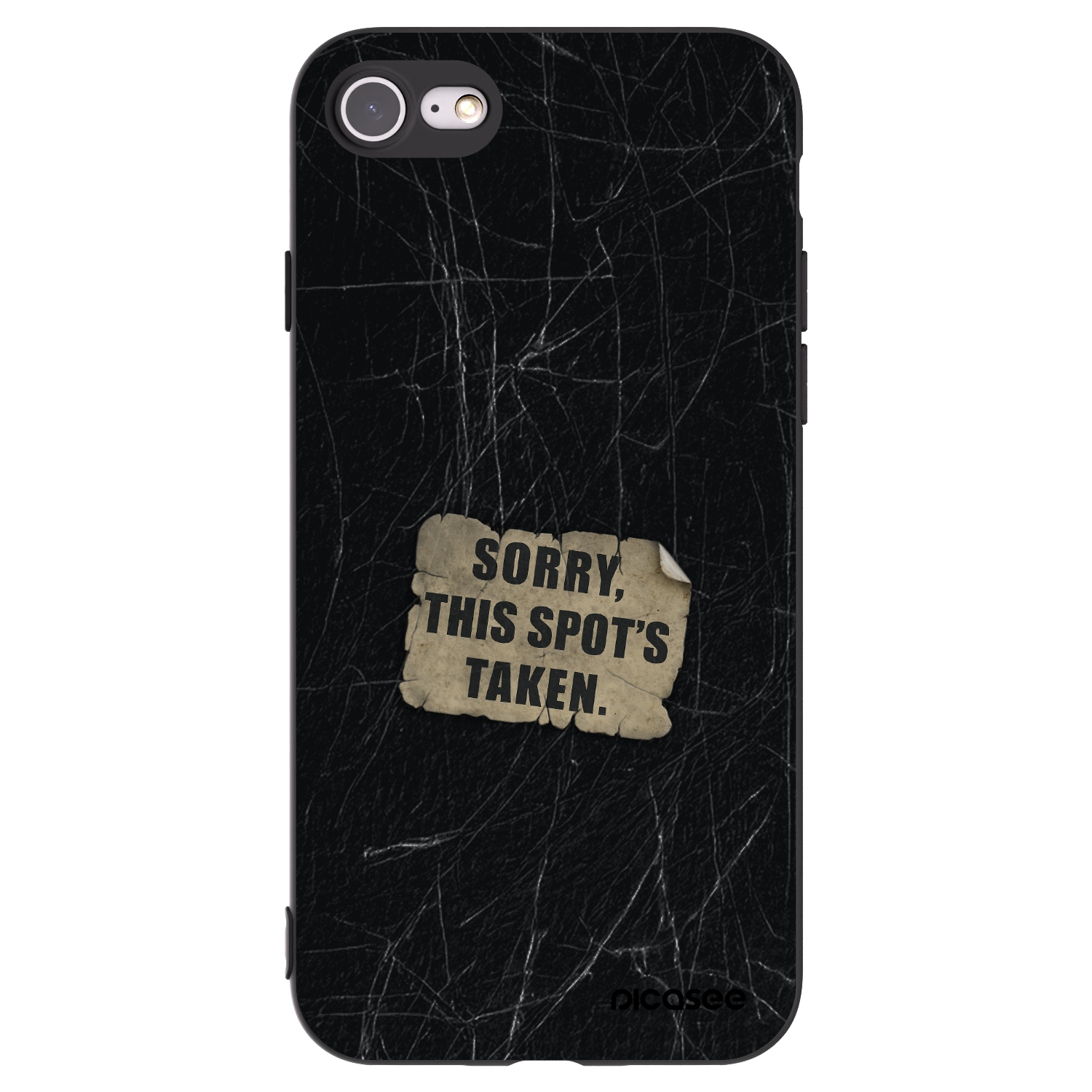 Picasee crna silikonska maskica za Apple iPhone 8 - SORRY