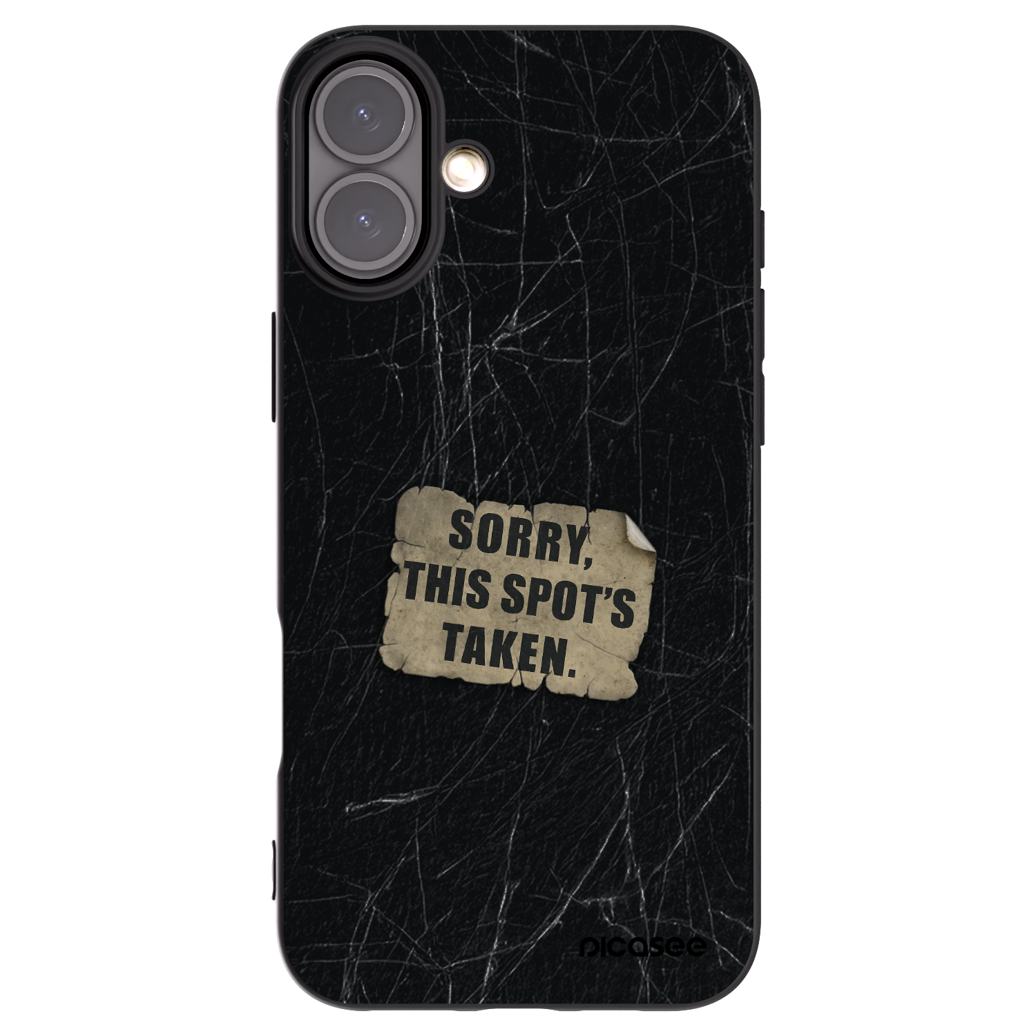 Picasee crna silikonska maskica za Apple iPhone 16 Plus - SORRY