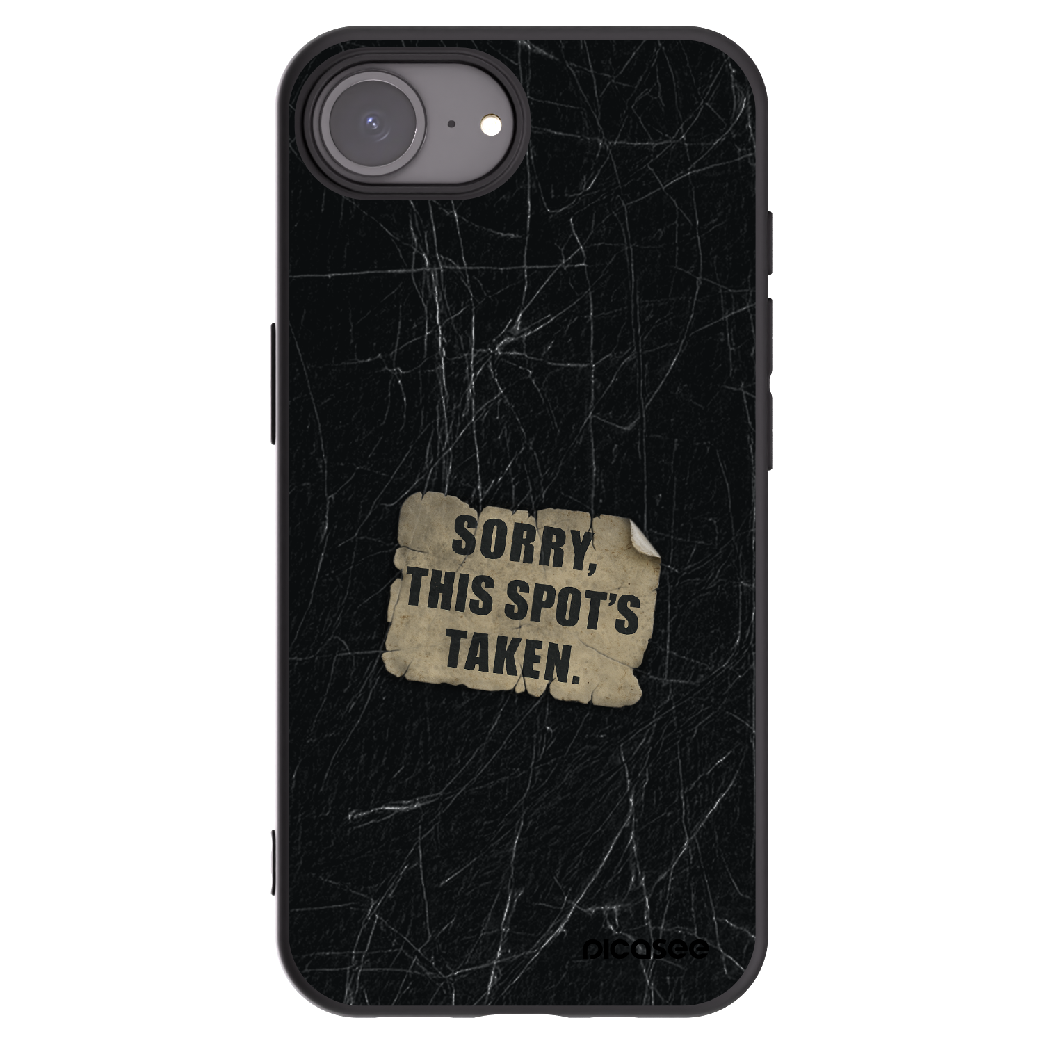 Picasee crna silikonska maskica za Apple iPhone 16e - SORRY