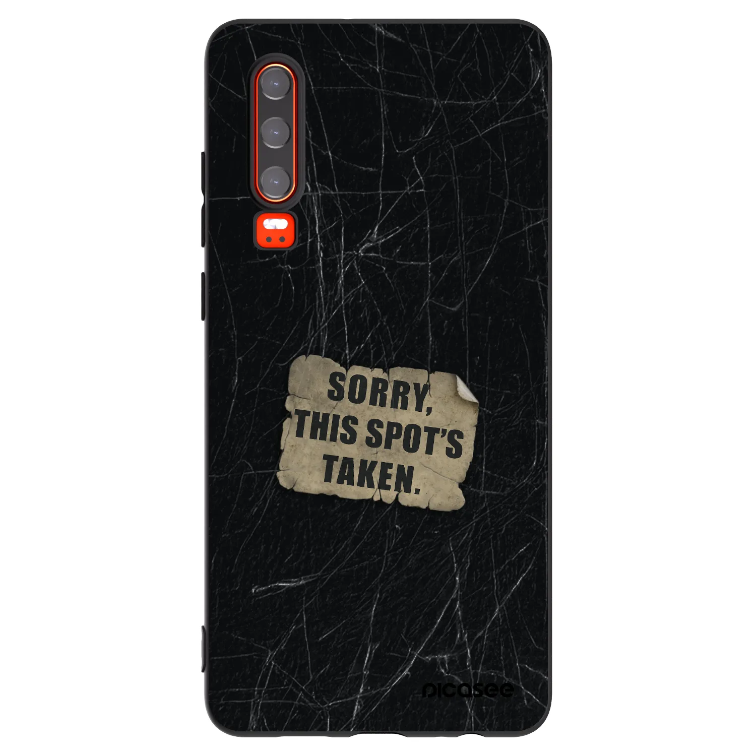 Picasee crna silikonska maskica za Huawei P30 - SORRY