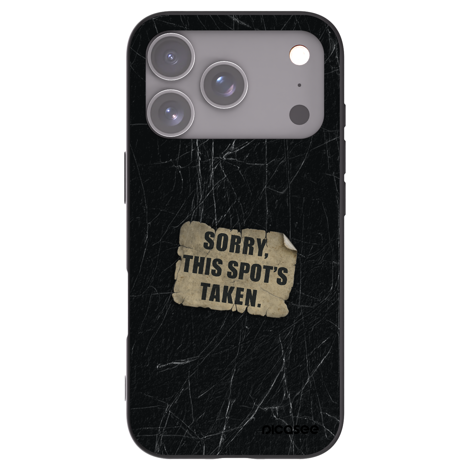 Picasee crna silikonska maskica za Apple iPhone 17 Pro - SORRY