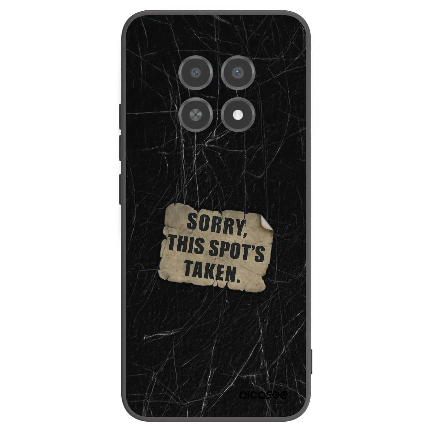 Picasee crna silikonska maskica za Realme 12X - SORRY