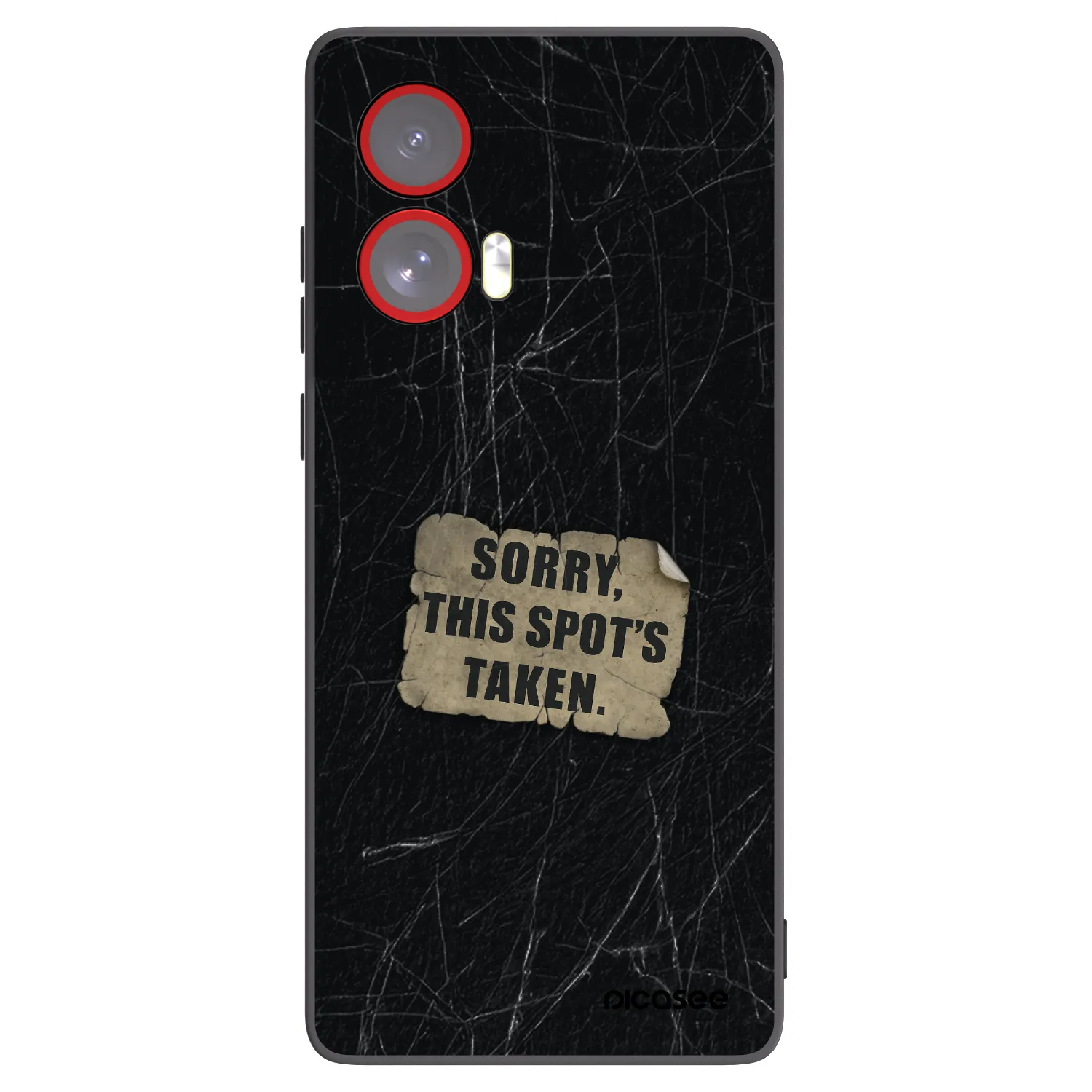 Picasee crna silikonska maskica za Motorola Edge 50 Fusion - SORRY