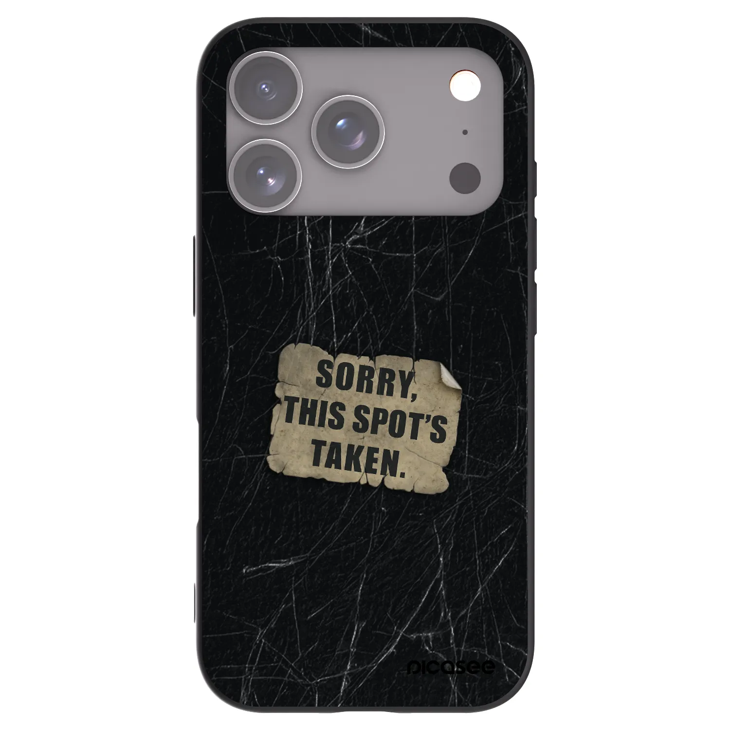 Picasee crna silikonska maskica za Apple iPhone 18 Pro - SORRY