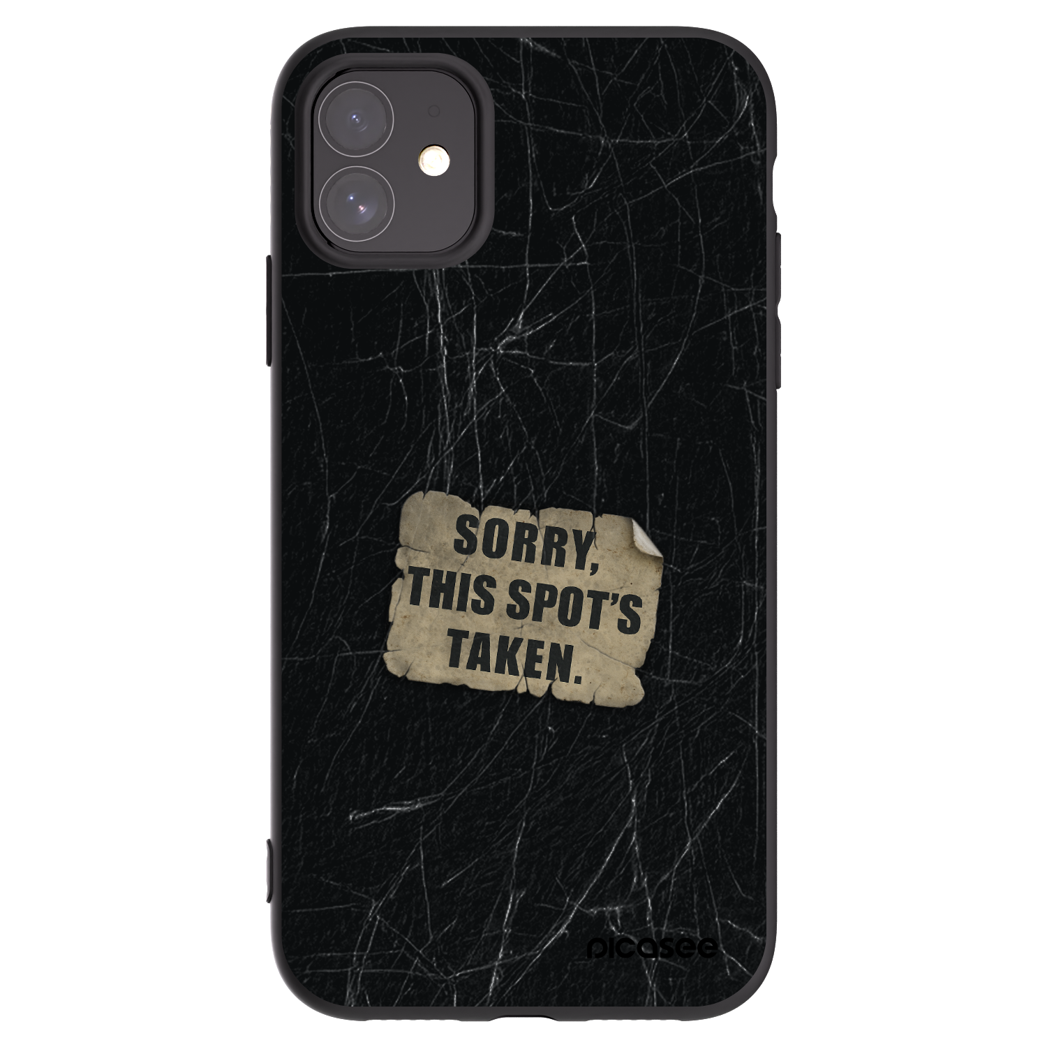 Picasee crna silikonska maskica za Apple iPhone 11 - SORRY