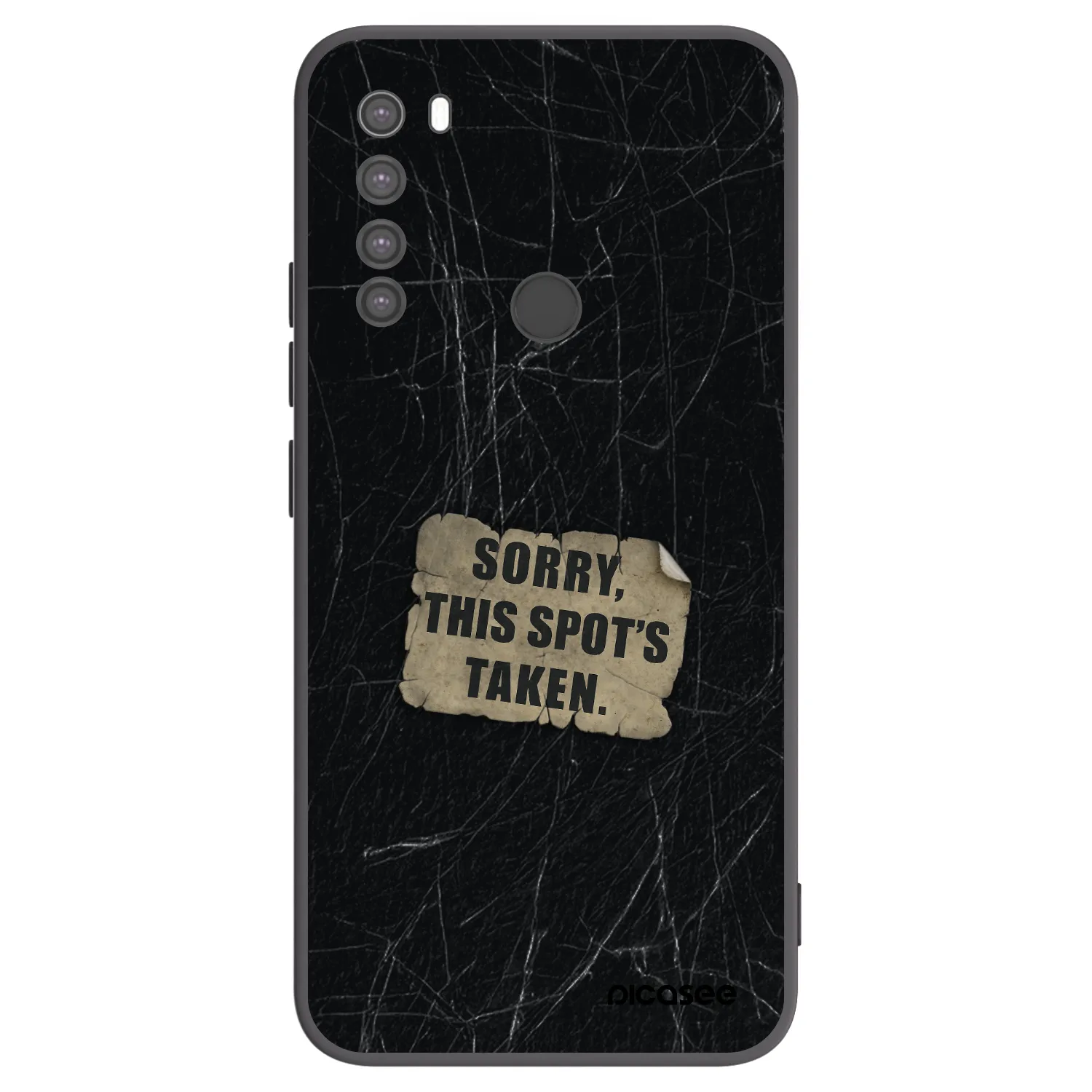 Picasee crna silikonska maskica za Xiaomi Redmi Note 8 - SORRY