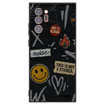 Picasee crna silikonska maskica za Samsung Galaxy Note 20 Ultra - STICKERS x TAGS