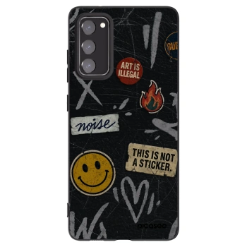 Picasee crna silikonska maskica za Samsung Galaxy S20 FE - STICKERS x TAGS
