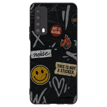Picasee crna silikonska maskica za Huawei P Smart 2021 - STICKERS x TAGS