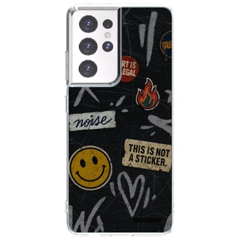 Picasee silikonska prozirna maskica za Samsung Galaxy S21 Ultra 5G G998B - STICKERS x TAGS
