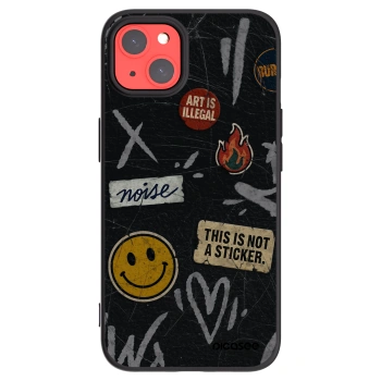 Picasee crna silikonska maskica za Apple iPhone 13 - STICKERS x TAGS