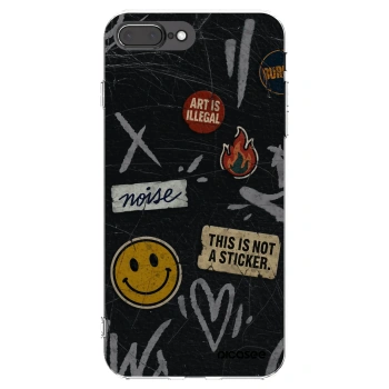 Picasee silikonska prozirna maskica za Apple iPhone 7 Plus - STICKERS x TAGS