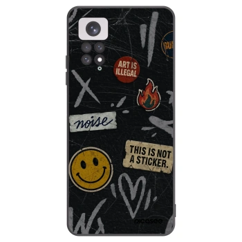 Picasee crna silikonska maskica za Xiaomi Redmi Note 11 - STICKERS x TAGS
