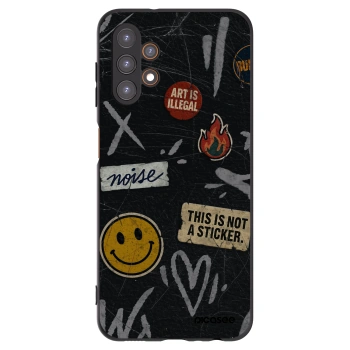 Picasee crna silikonska maskica za Samsung Galaxy A13 4G A135 - STICKERS x TAGS