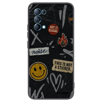 Picasee crna silikonska maskica za OPPO Reno 5 5G - STICKERS x TAGS