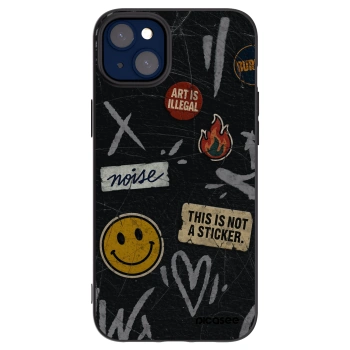 Picasee crna silikonska maskica za Apple iPhone 14 Plus - STICKERS x TAGS
