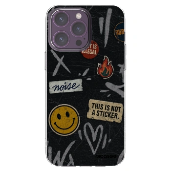 Picasee silikonska prozirna maskica za Apple iPhone 14 Pro Max - STICKERS x TAGS