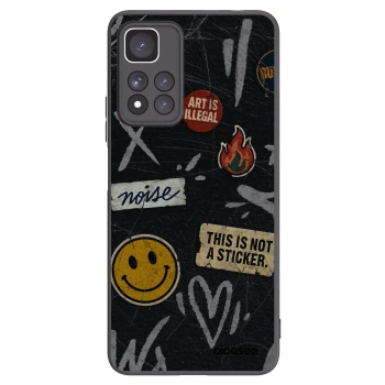 Picasee crna silikonska maskica za Xiaomi Redmi Note 11 Pro+ 5G - STICKERS x TAGS