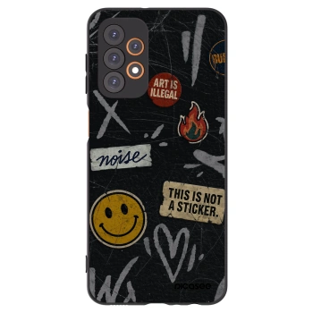 Picasee crna silikonska maskica za Samsung Galaxy A23 A236B 5G - STICKERS x TAGS
