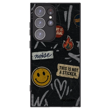 Picasee crna silikonska maskica za Samsung Galaxy S23 Ultra 5G - STICKERS x TAGS