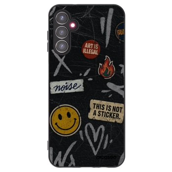 Picasee crna silikonska maskica za Samsung Galaxy A14 4G A145R - STICKERS x TAGS