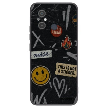 Picasee crna silikonska maskica za Xiaomi Redmi 12C - STICKERS x TAGS