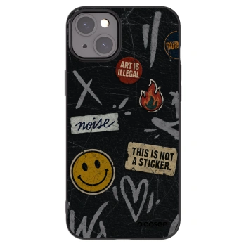 Picasee crna silikonska maskica za Apple iPhone 15 Plus - STICKERS x TAGS