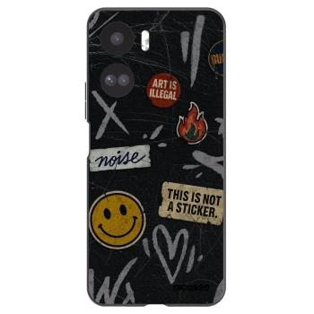 Picasee crna silikonska maskica za Honor 90 Lite 5G - STICKERS x TAGS
