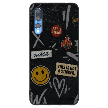 Picasee crna silikonska maskica za Huawei P20 Pro - STICKERS x TAGS