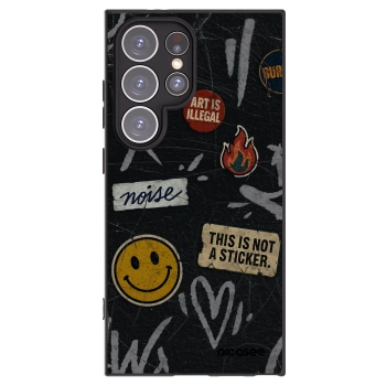 Picasee crna silikonska maskica za Samsung Galaxy S24 Ultra S928B 5G - STICKERS x TAGS