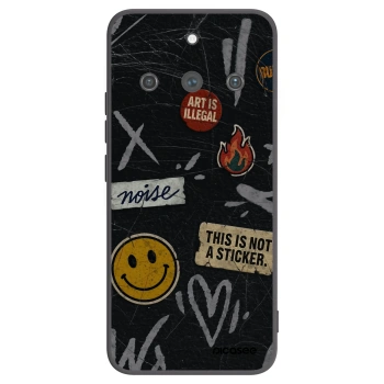 Picasee crna silikonska maskica za Realme 11 Pro+ - STICKERS x TAGS