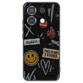 Picasee crna silikonska maskica za Xiaomi Poco X6 - STICKERS x TAGS