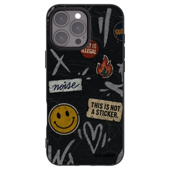 Picasee crna silikonska maskica za Apple iPhone 16 Pro Max - STICKERS x TAGS