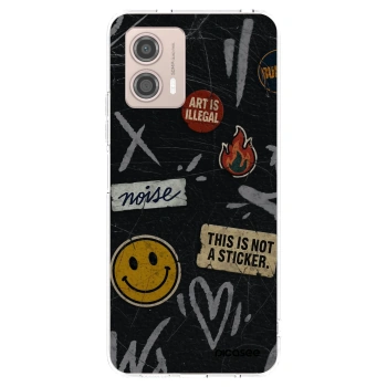 Picasee silikonska prozirna maskica za Motorola Moto G53 5G - STICKERS x TAGS